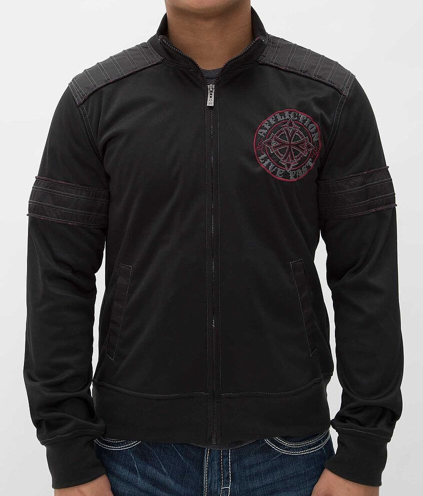 Affliction Black Premium Vindictive Track Jacket front view