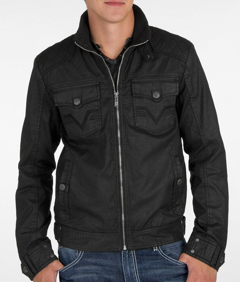 Affliction leather jacket on sale buckle