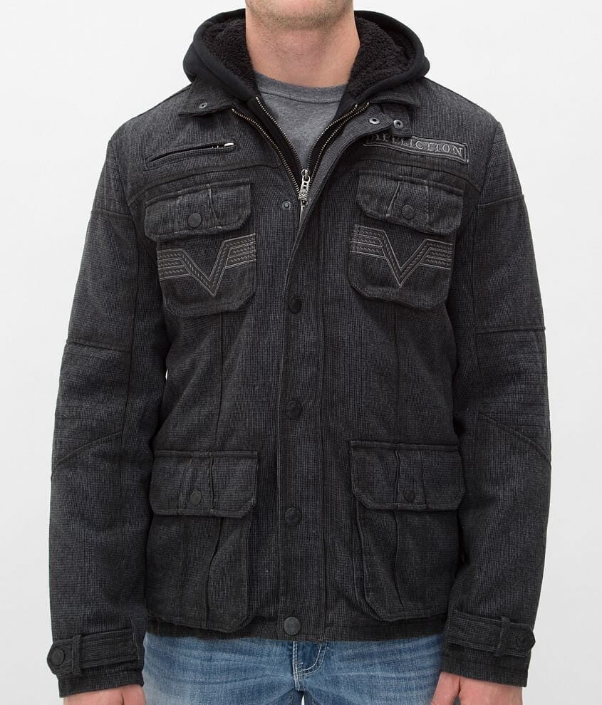 Affliction Black Premium Revolt Coat Men s Coats Jackets in Charcoal Buckle