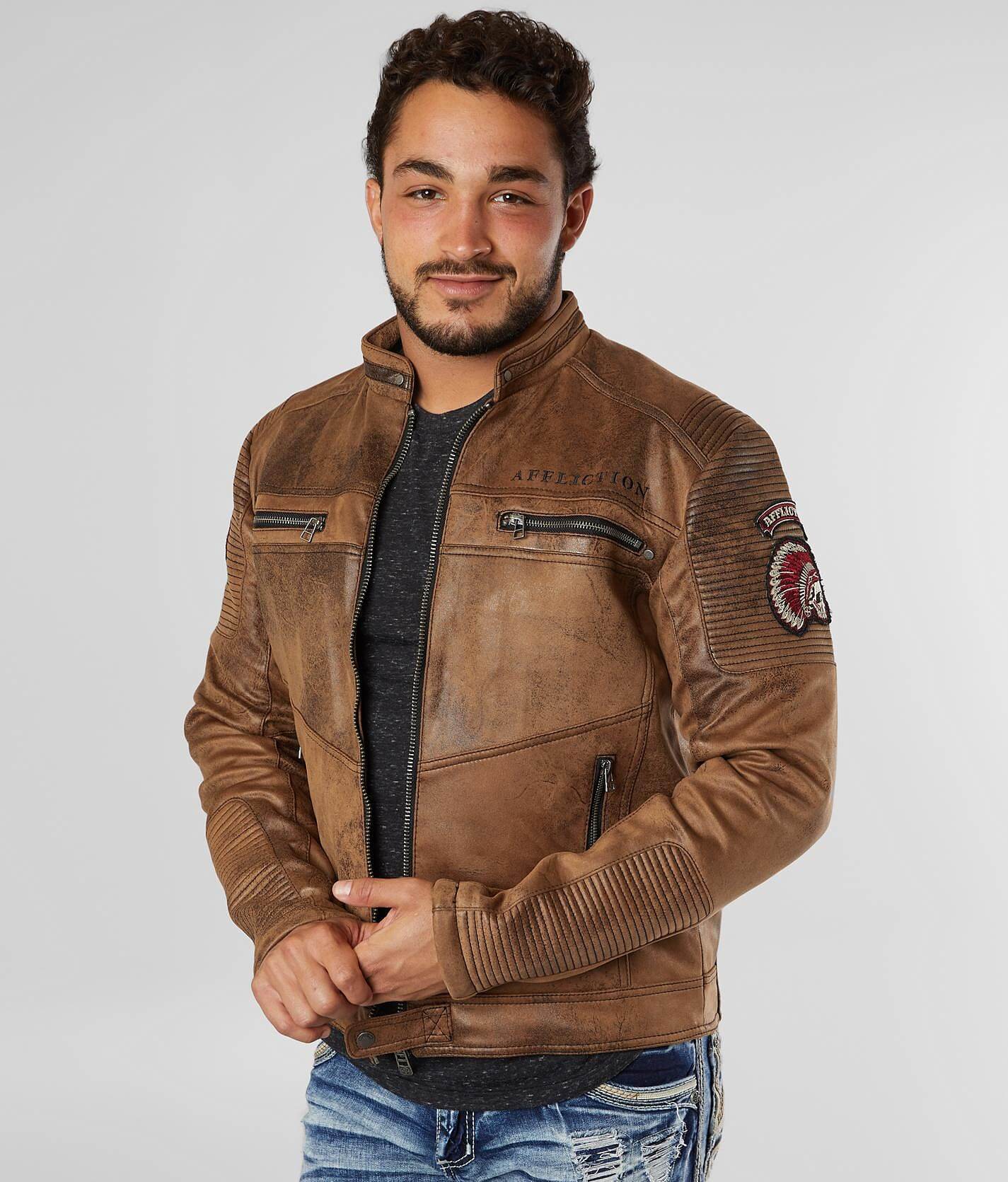 faux suede jacket mens