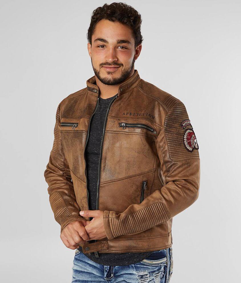 Affliction leather hotsell jacket buckle