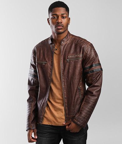 Men's Faux Leather Jackets | Buckle