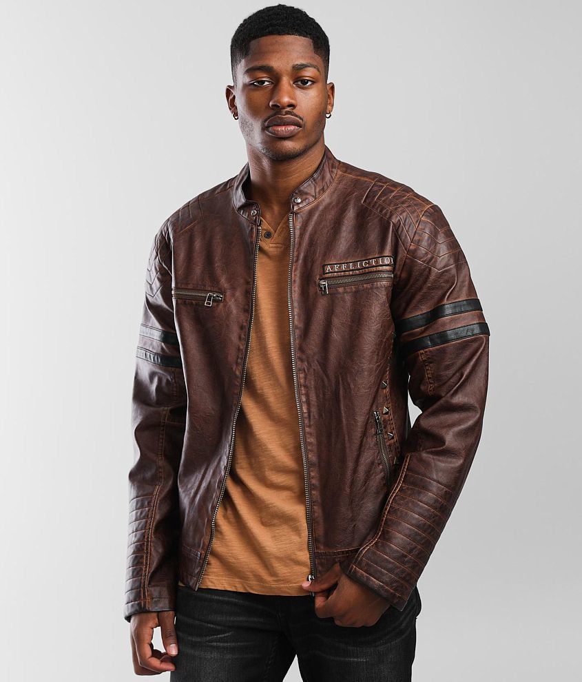 Acoustic Faux Leather Jacket