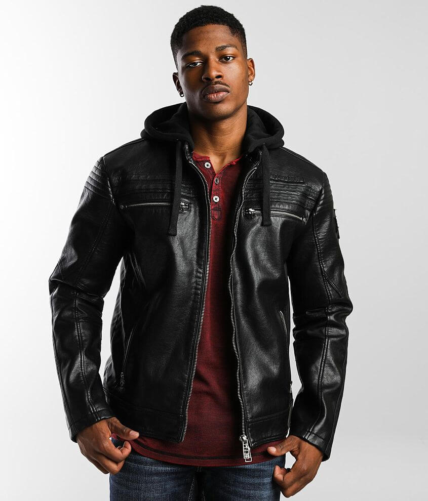 Affliction leather sale jacket buckle