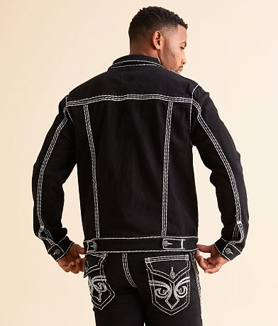 Affliction Denim Jacket back view
