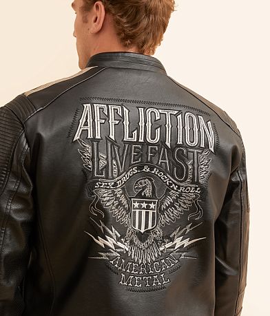 Affliction American Metal Faux Leather Jacket MISC_DETAIL_1