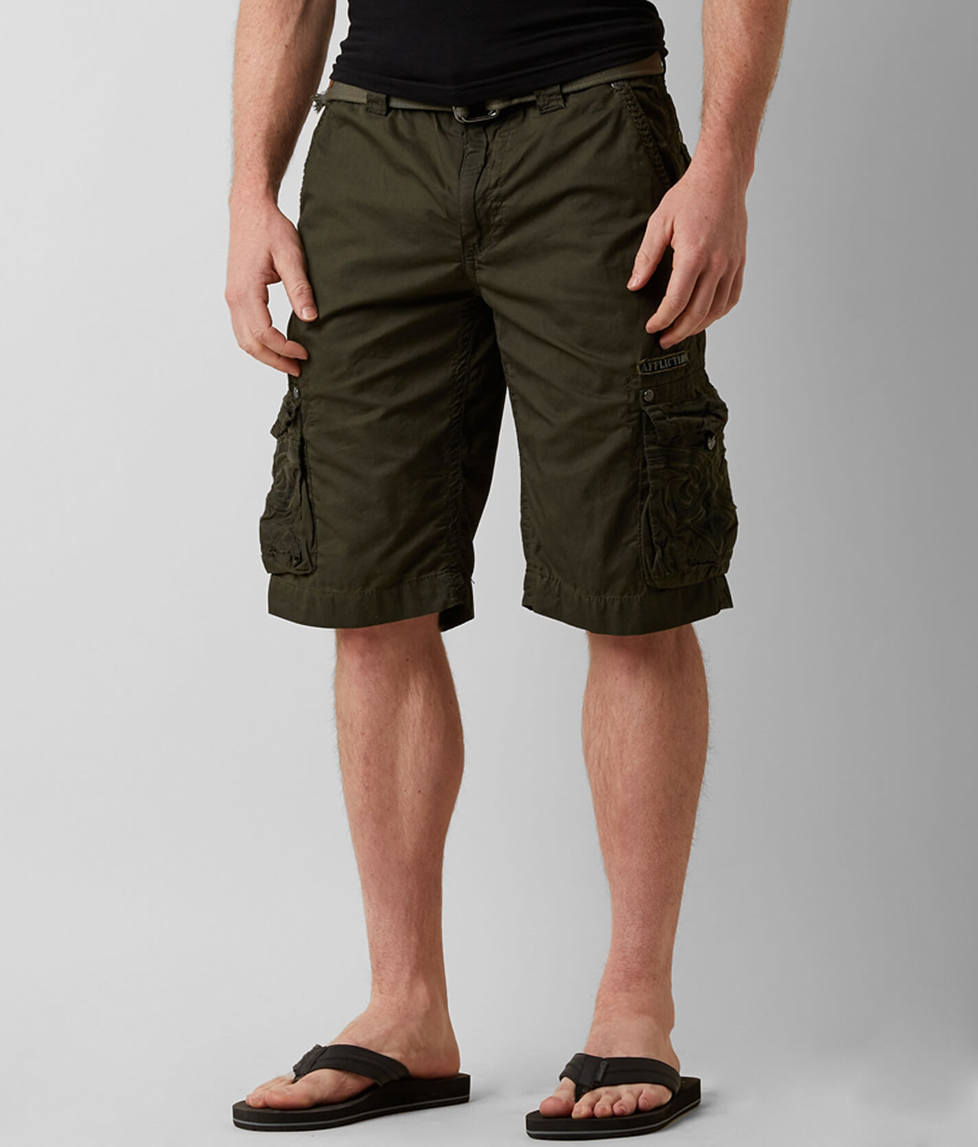 dark green cargo shorts