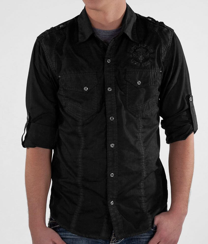 Affliction Black Premium Black Ink Shirt front view