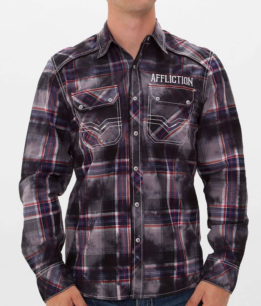 Affliction Black Premium State of Grace Shirt front view