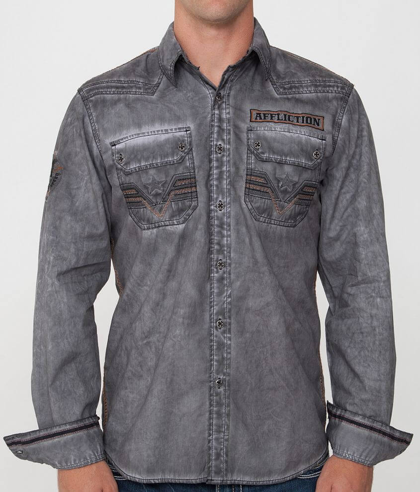 Affliction Black Premium Ace High Shirt front view