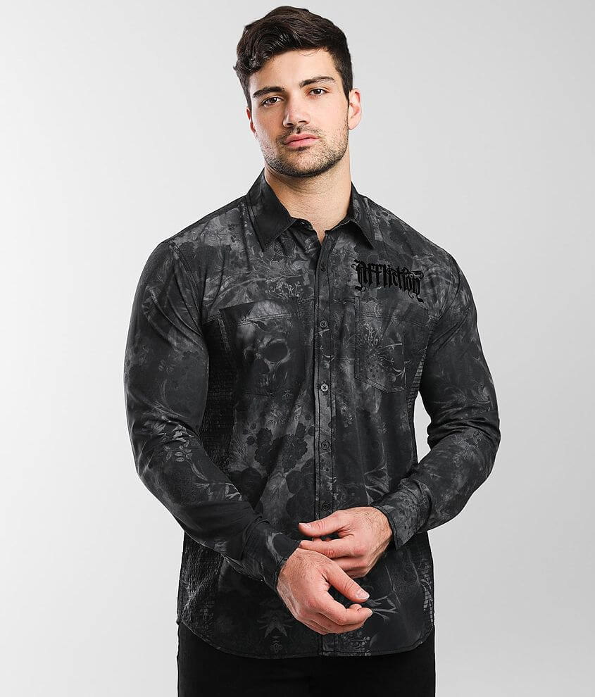 Affliction Tempest Stretch Shirt front view