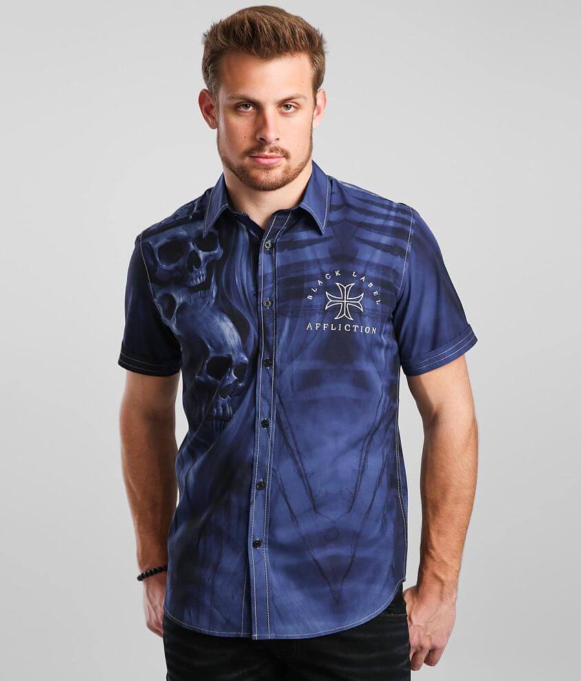 Affliction Agonize Stretch Shirt front view