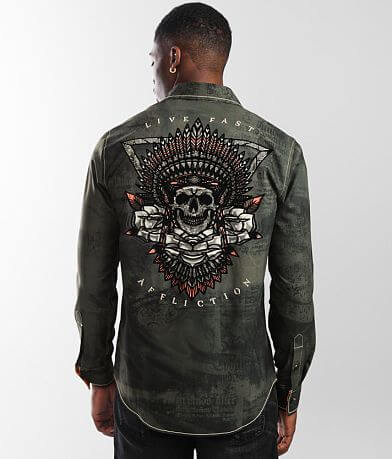 Affliction Emblematic Stretch Shirt BACK