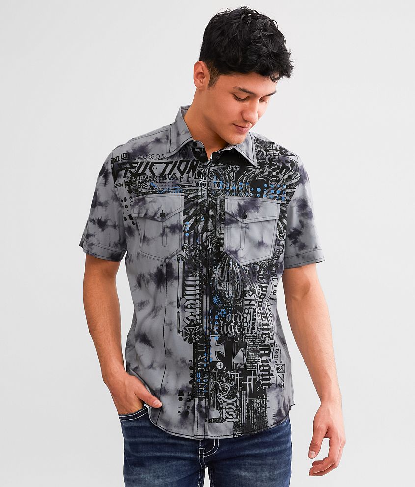 Affliction Blackpool Crust Stretch Shirt front view