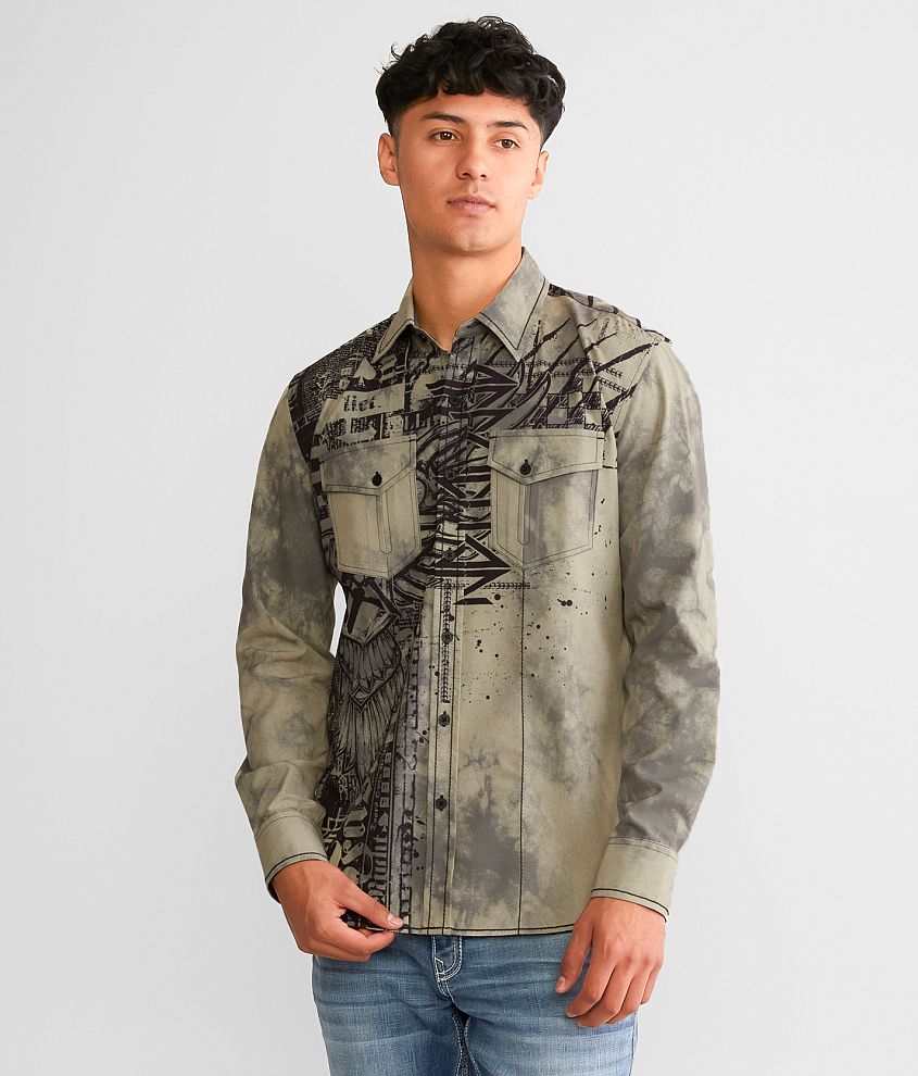 Affliction Eagle Stretch Shirt front view