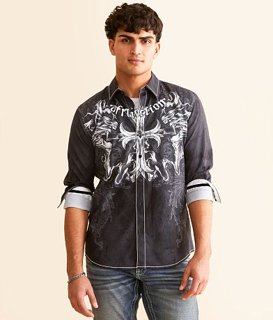 Affliction Jump Stretch Shirt front view