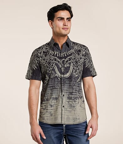 Affliction Vengeful Scream Stretch Shirt front view