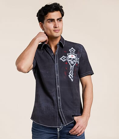 Affliction Endless Faith Stretch Shirt front view