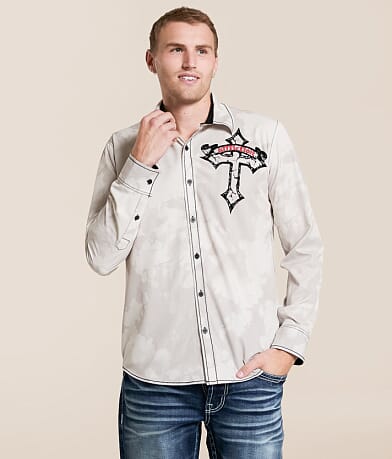 Affliction Gilded Light Stretch Shirt front view
