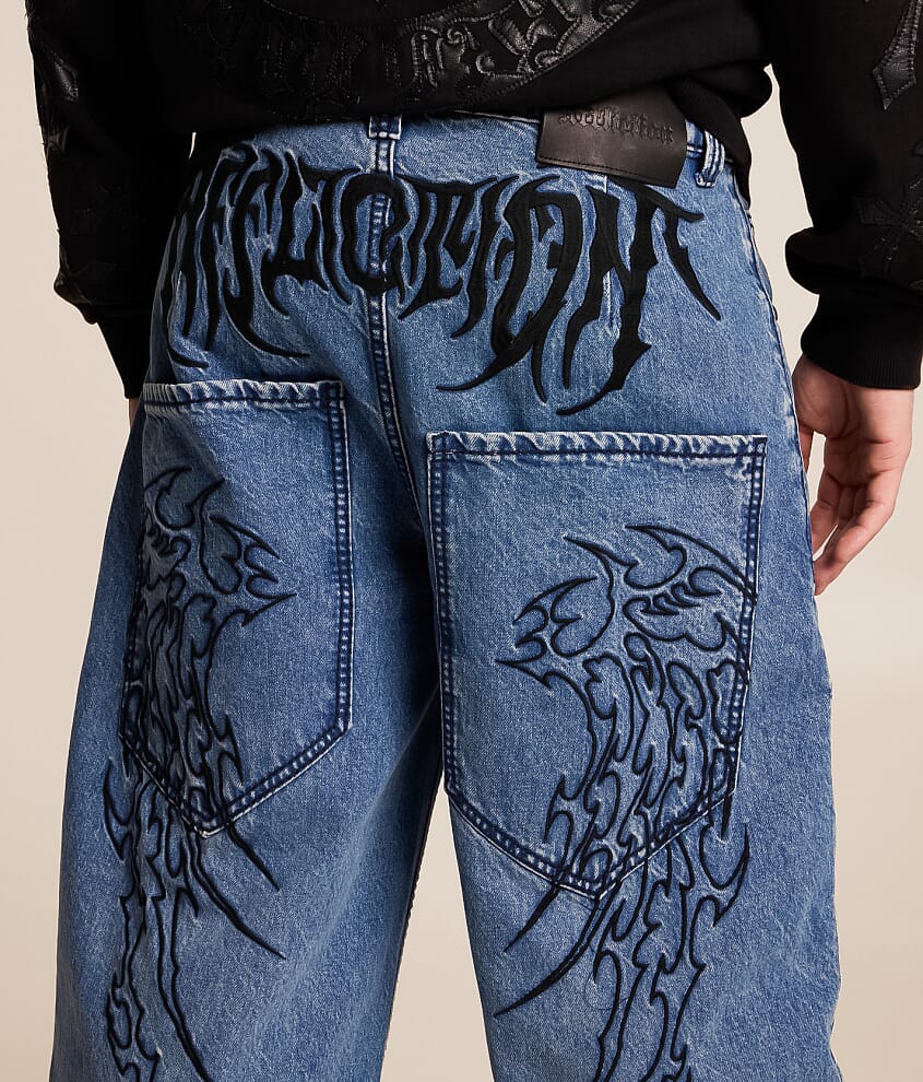 Tribal & Wings Extra Wide Leg Jean