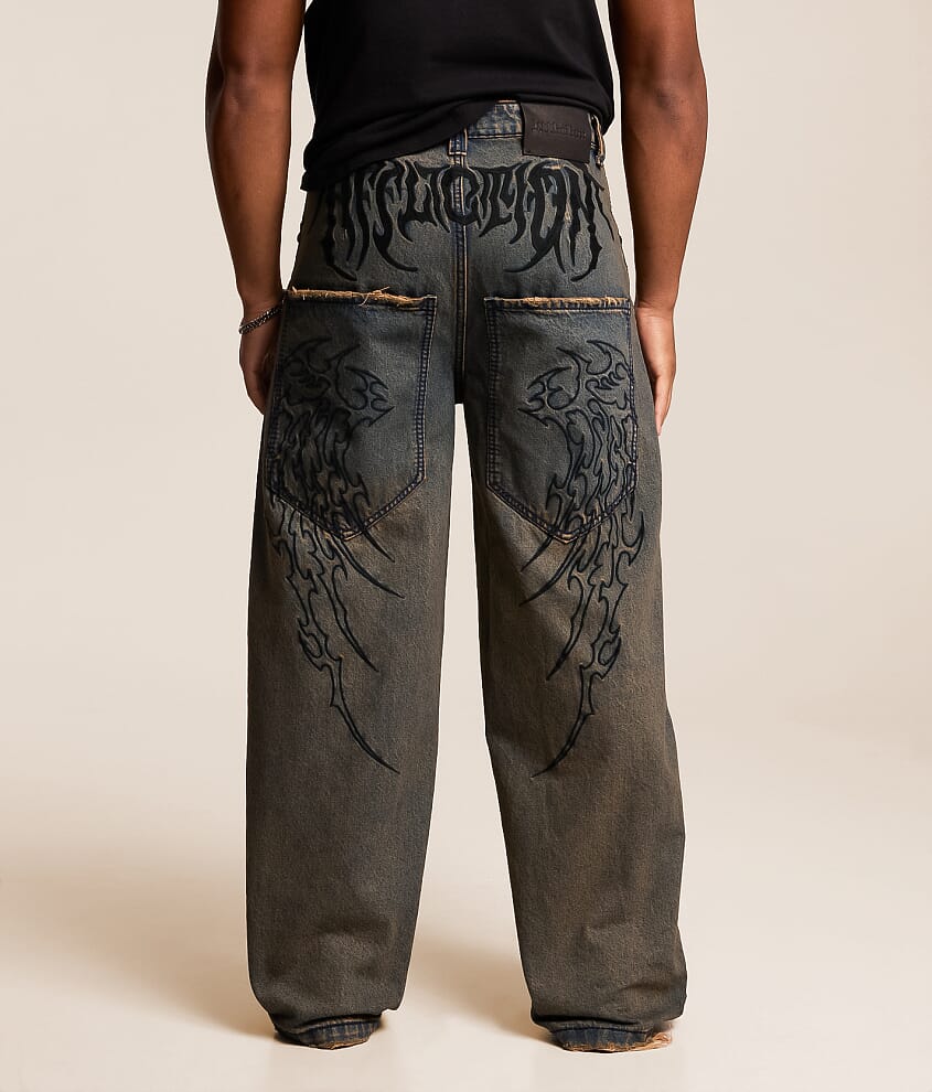 Tribal & Wings Extra Wide Leg Jean