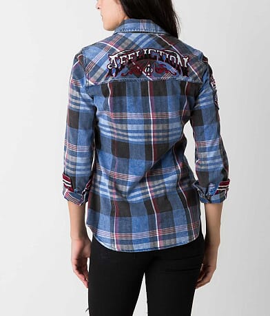 Affliction Black Premium Hideaway Shirt back view