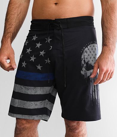 Howitzer Blue Blood Stretch Boardshort front view