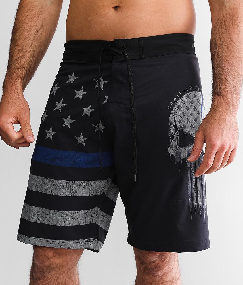 Howitzer Blue Blood Stretch Boardshort front view