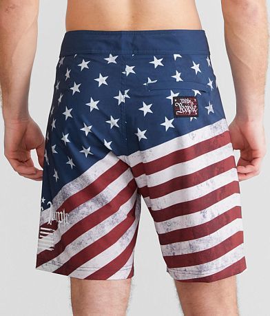 Howitzer American Flag Stretch Boardshort BACK