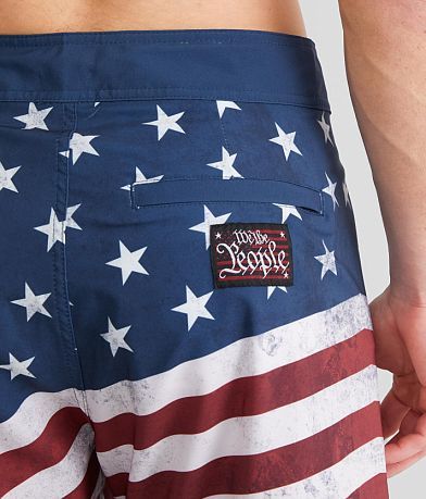 Howitzer American Flag Stretch Boardshort BACK_POCKET