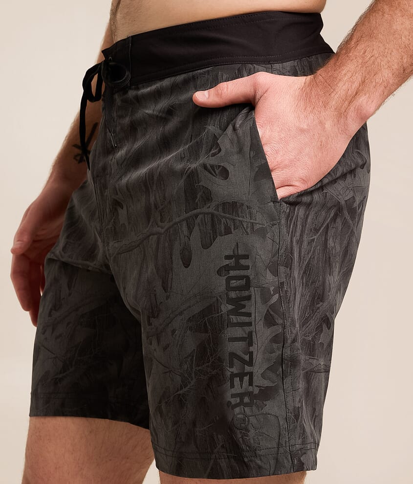 Howitzer Oak Tree Leaves Camo Stretch Boardshort
