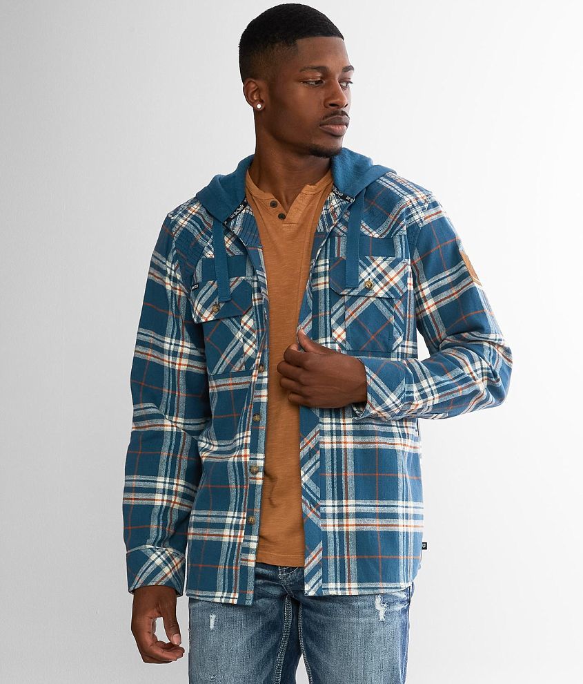 Hooded flannel shirt hot sale