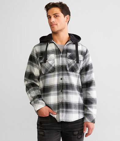 Howitzer Defend Hooded Flannel Shacket front view