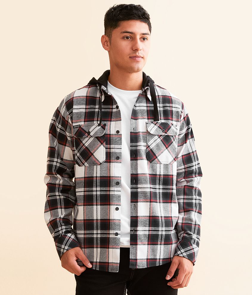 Howitzer Cannon Hooded Flannel Shirt front view