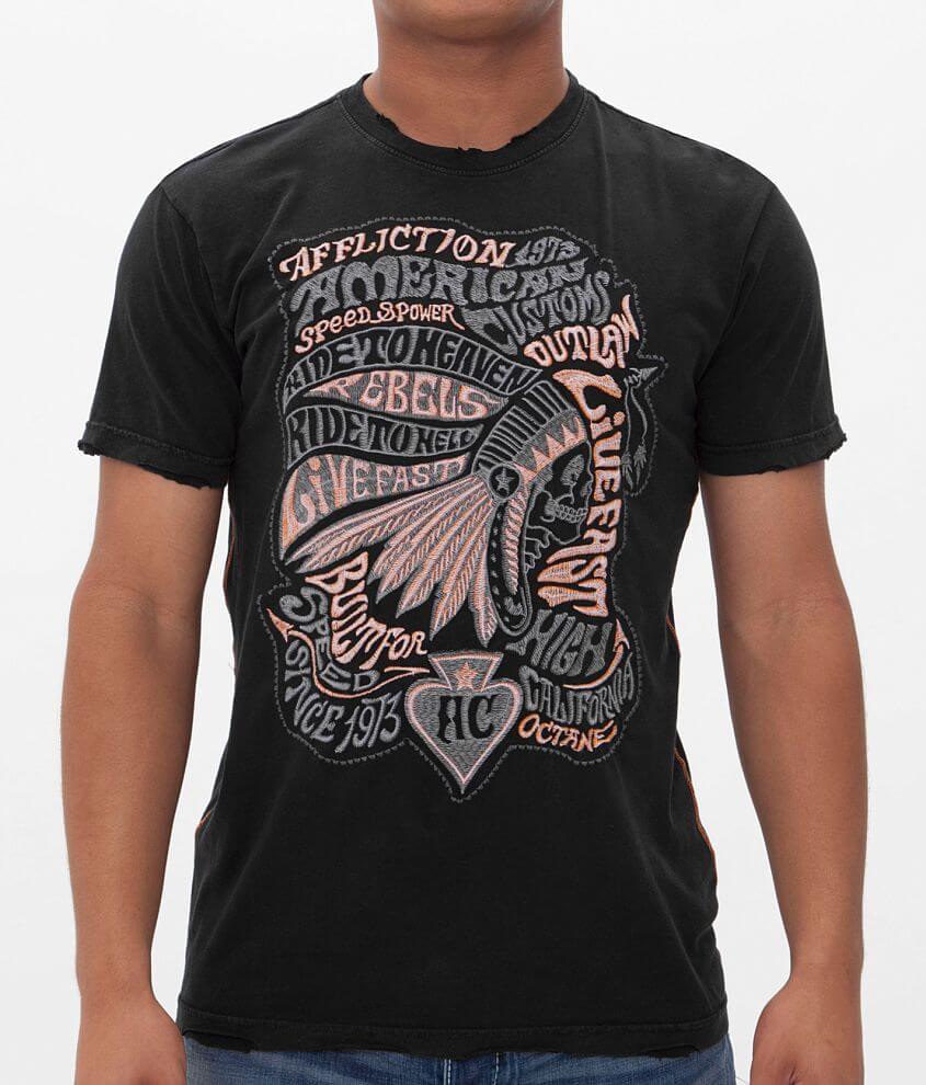 Affliction American Customs Outlaw T-Shirt front view