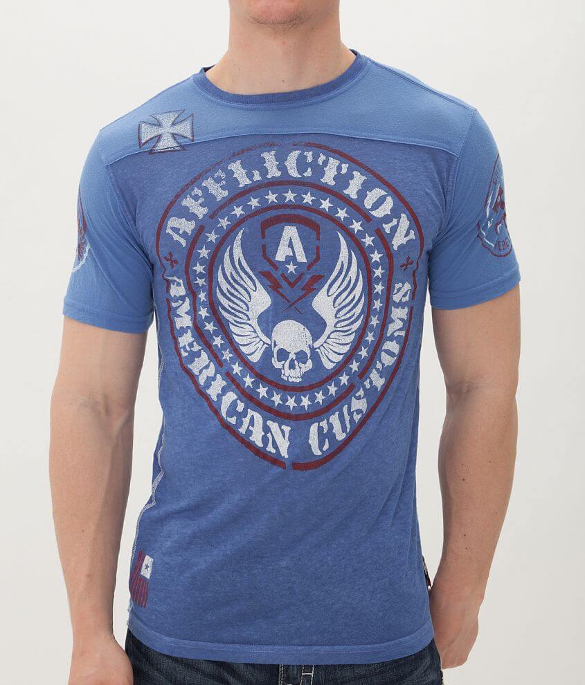 Affliction American Customs Moto T-Shirt front view