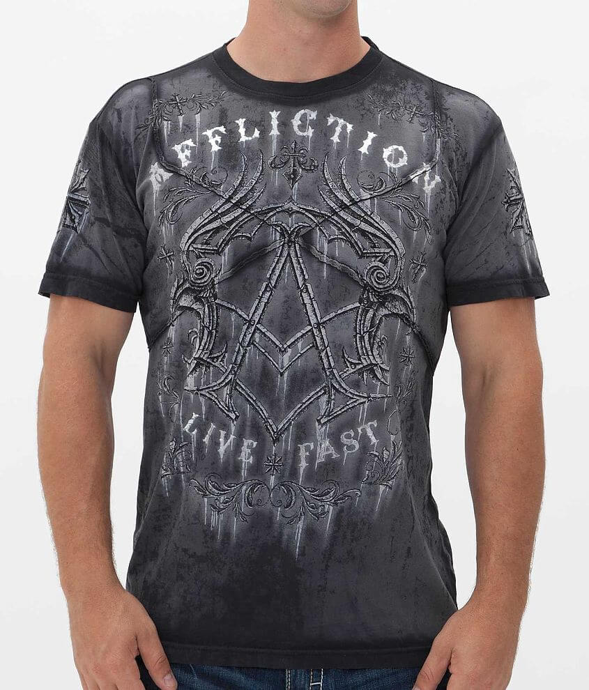Affliction Trivial Rust T-Shirt front view