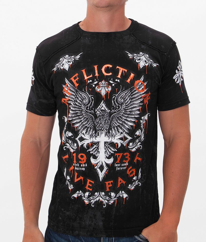 Affliction Discovery Rust T-Shirt front view