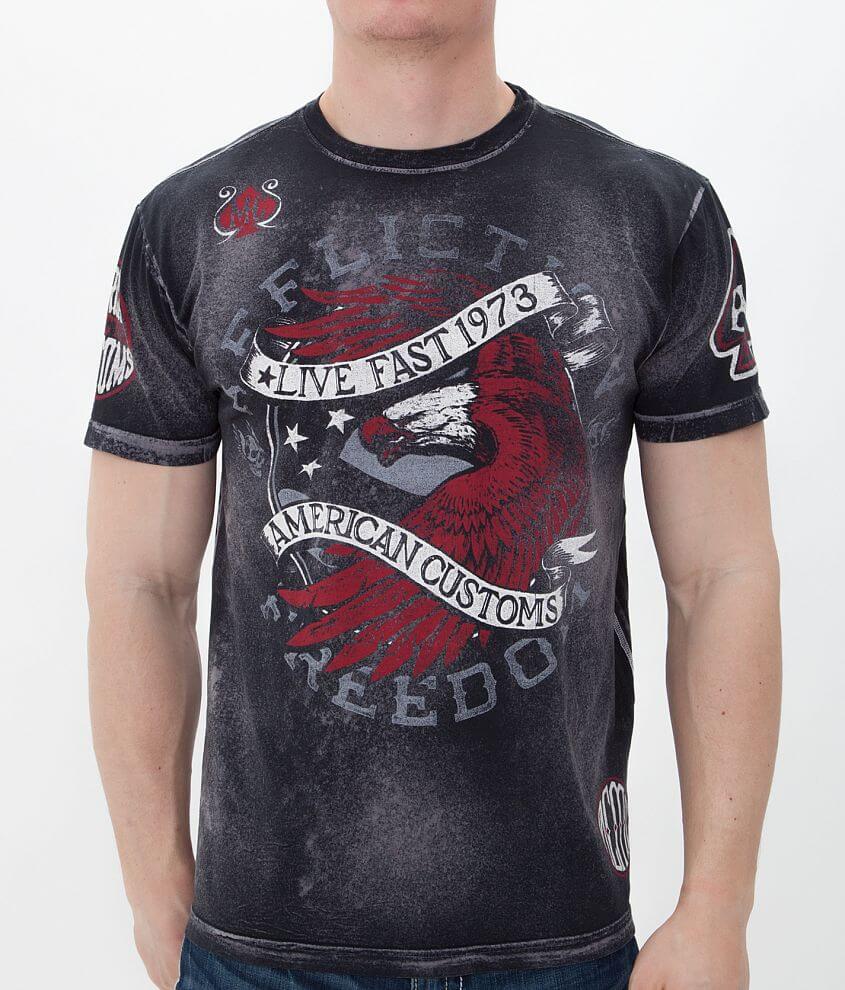 Affliction American Customs Night Strike T-Shirt - Men's T-Shirts in ...