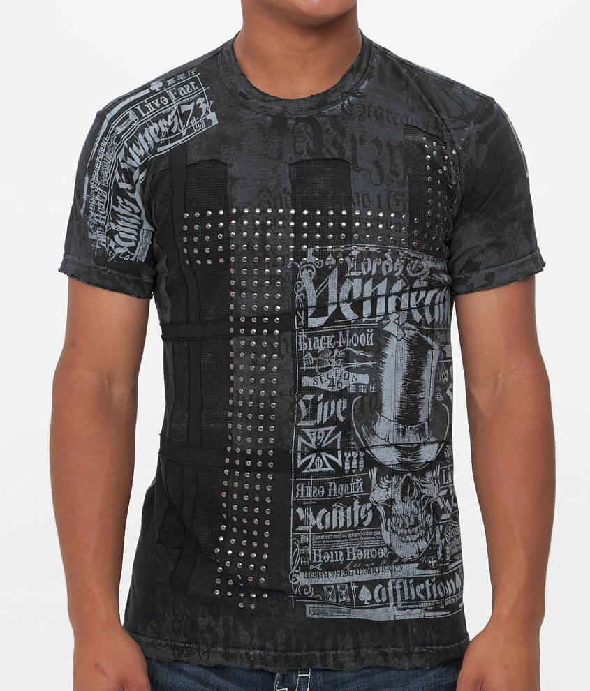 Affliction Vengeance T-Shirt - Men's T-Shirts in Black Lava Wash | Buckle