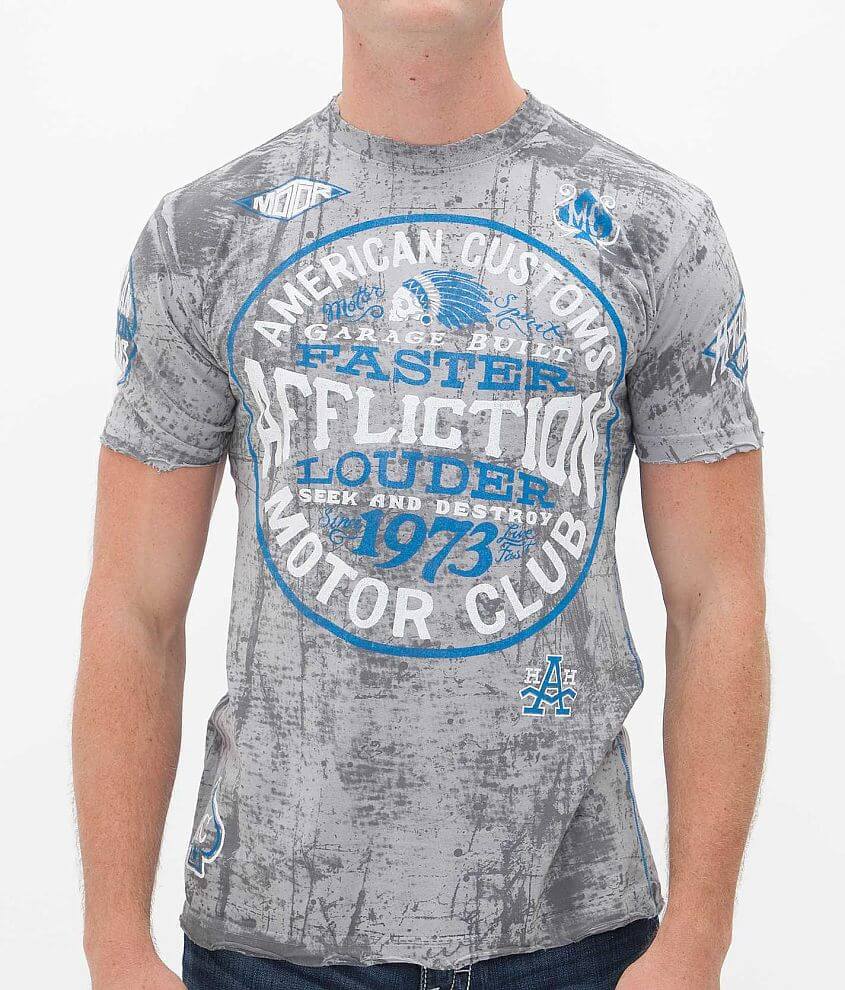Affliction American Customs Petrol T-Shirt front view