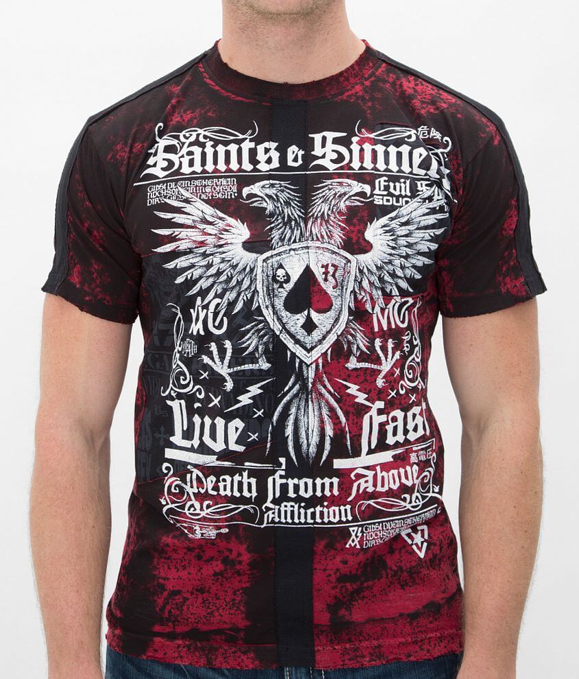 Affliction Saints &#38; Sinners T-Shirt front view