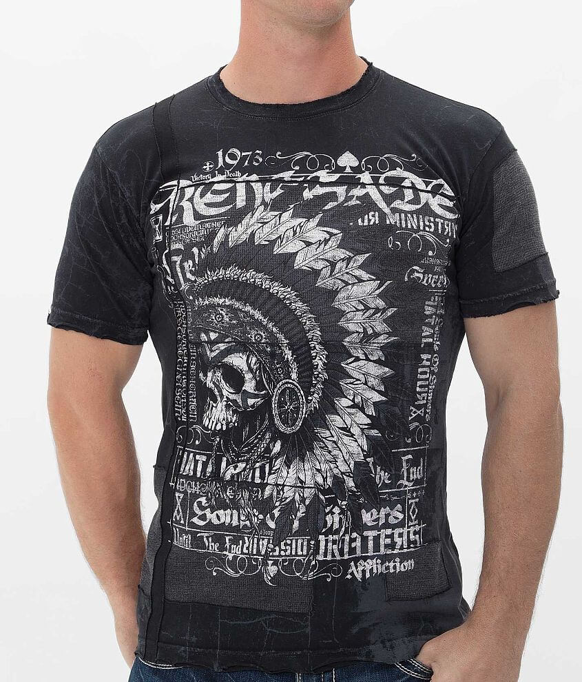 Affliction Souls of Black T-Shirt front view