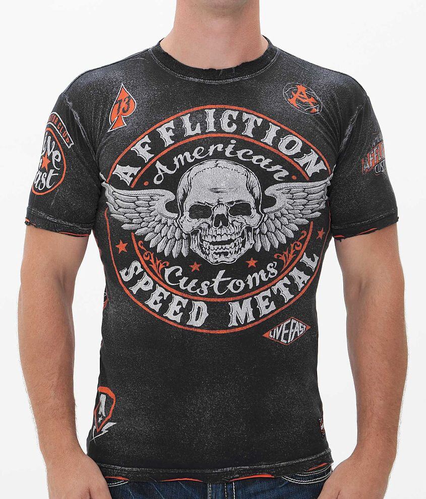Affliction American Customs Syndicate T-Shirt front view