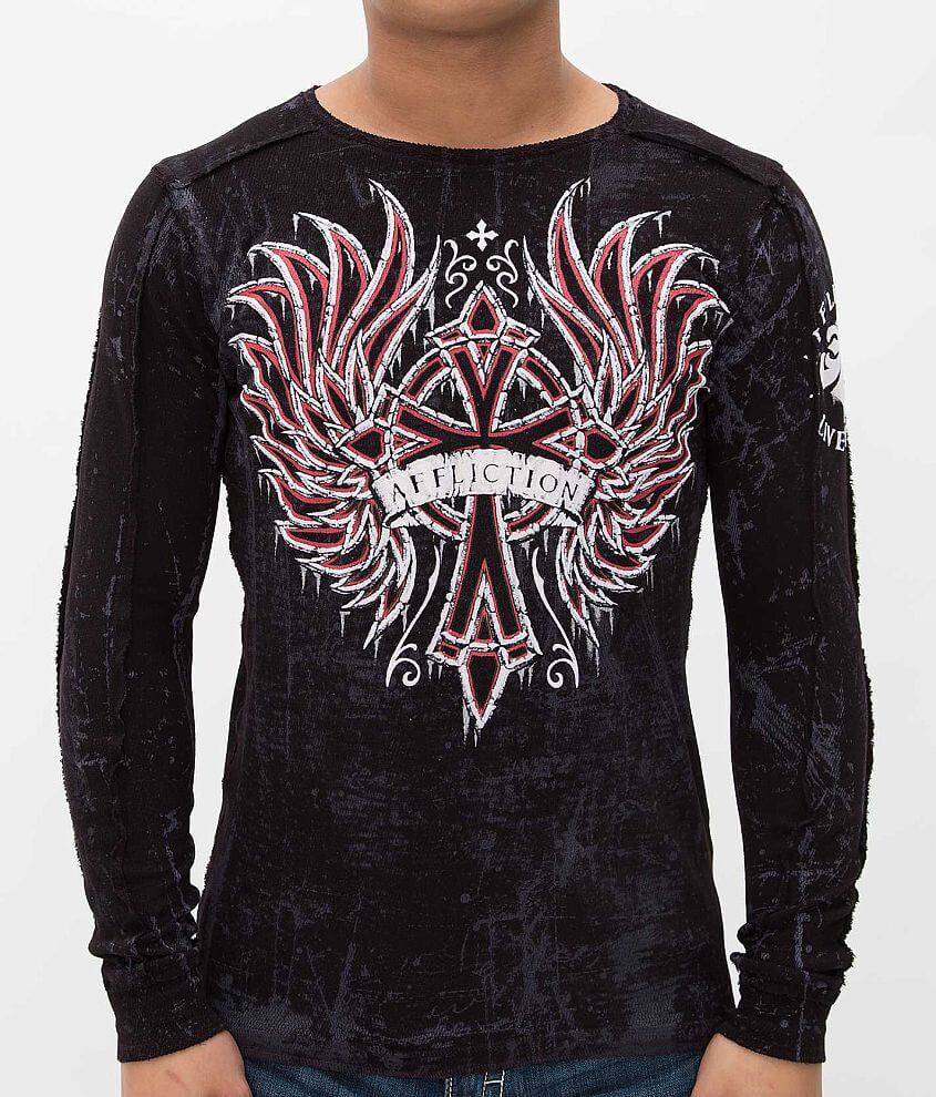 Affliction Chromatic Rust Reversible Thermal Shirt - Men's T-Shirts in ...