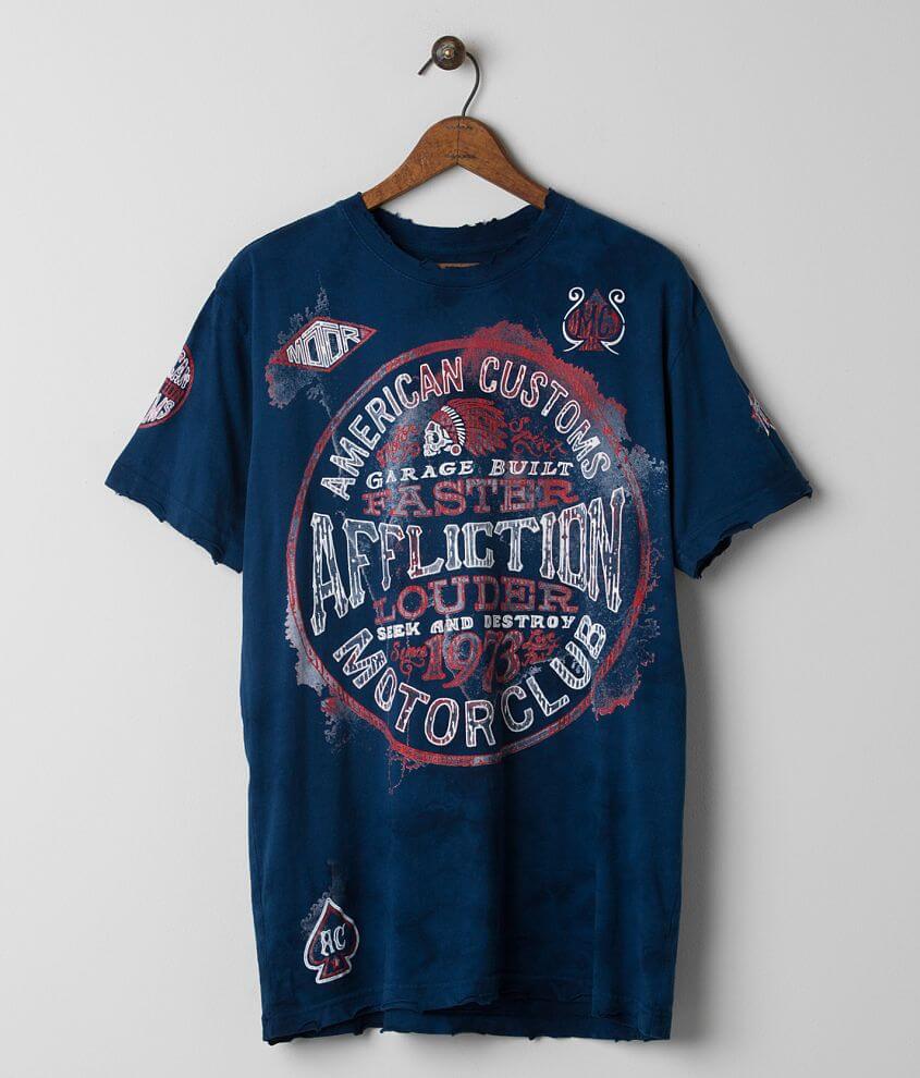 Affliction American Customs Oil Spill T-Shirt front view