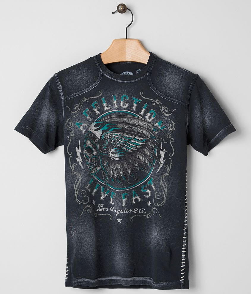 Affliction American Customs Muscle T-Shirt front view