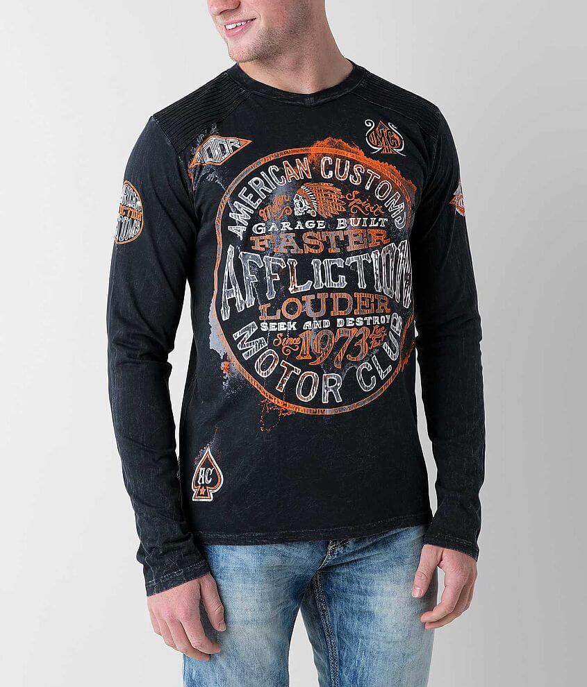 Affliction American Customs Oil Spill T-Shirt front view