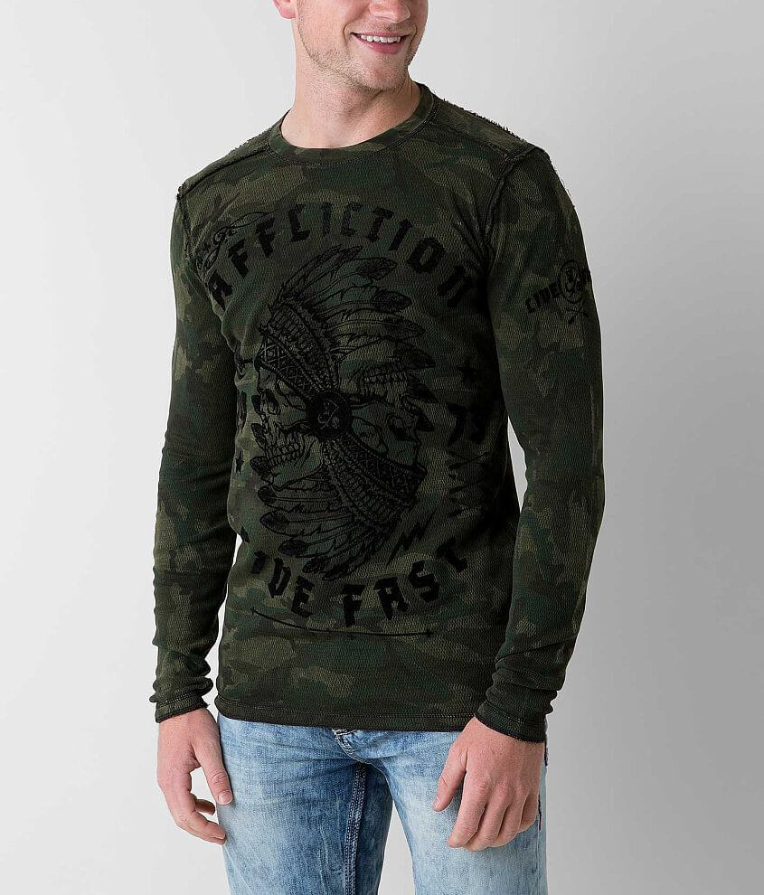 Affliction Fatal Hour Reversible Thermal Shirt front view