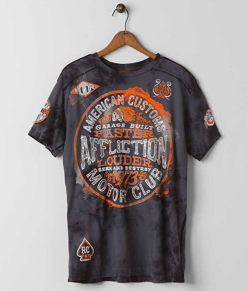 Affliction American Customs Oil Spill T-Shirt front view